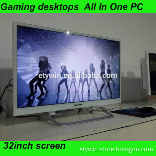 All in one pc gaming computer 32" LED monitor, all in one pc case built-in all in one barebone pc